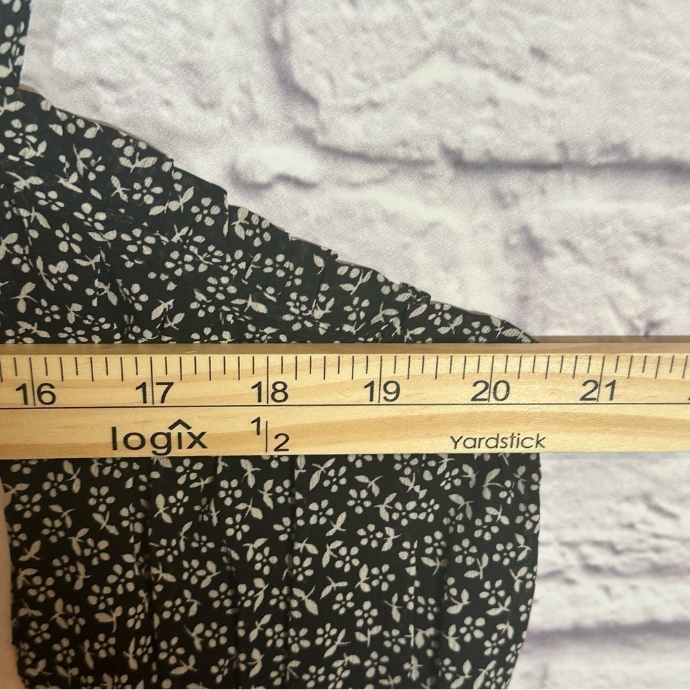 Madewell Plus Sophia Cami Tiered Mini Dress in Micro Daisy Black Size 16W - Picture 16 of 16